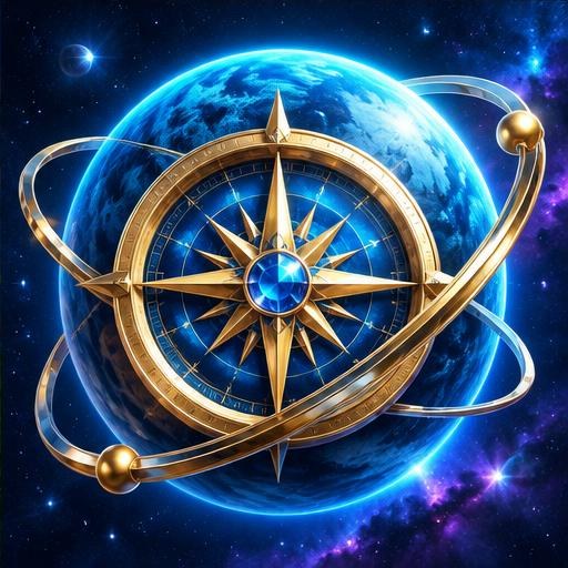 Busola cosmică — ilustrație